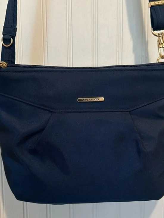 Travelon Crossbody Navy blue Gold Hardware - Picture 1 of 12